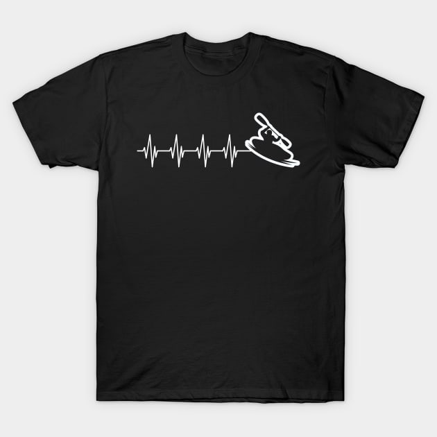 Kayak Heartbeat w T-Shirt by KC Happy Shop